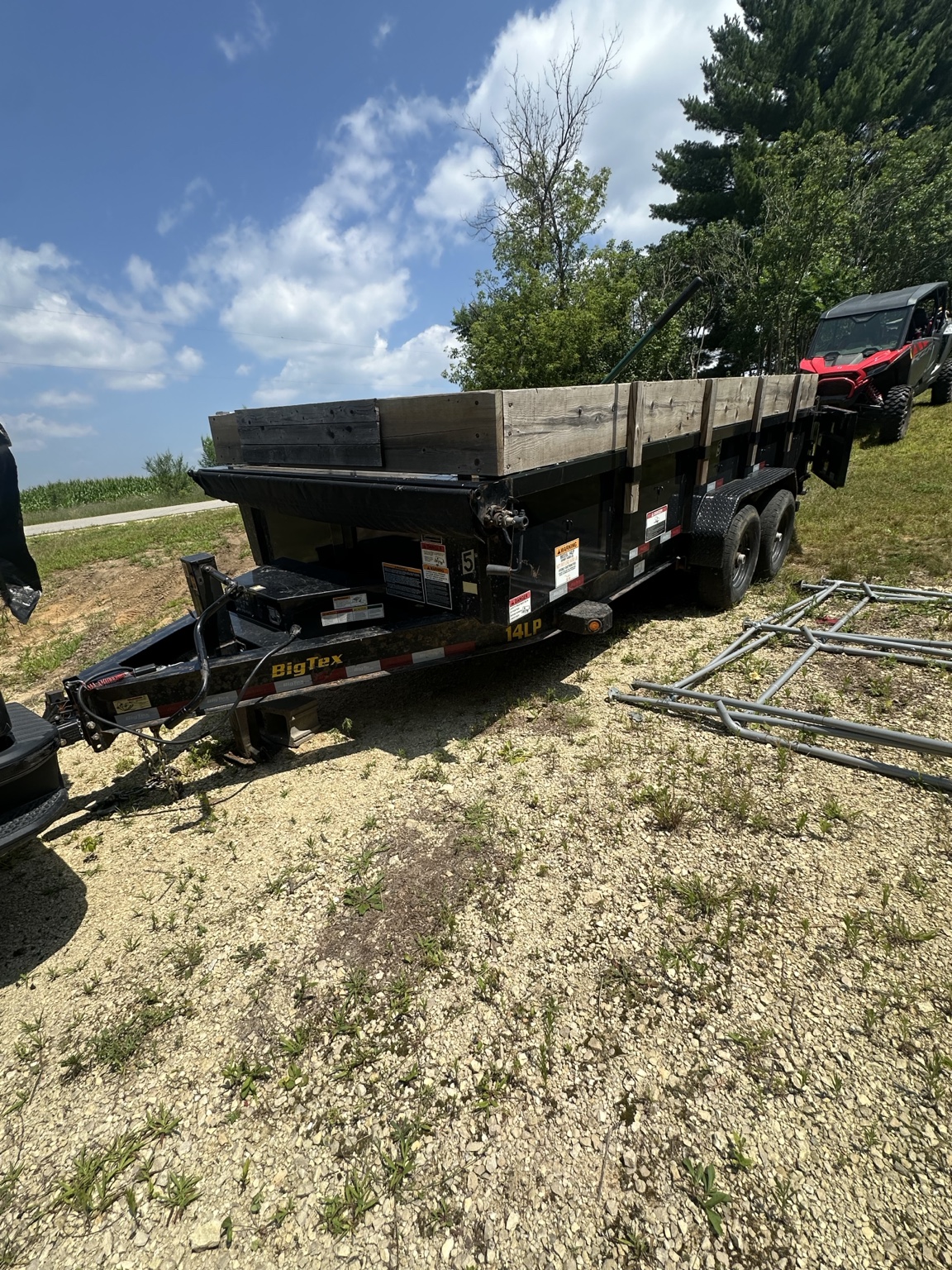 Rustic Memories heavy-duty dump trailer ready for a hauling job
